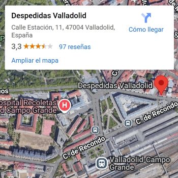 Ubicación Despedidas Valladolid